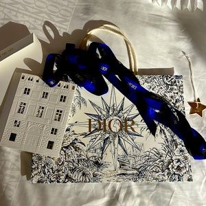 Dior bag. Ribbon, star, card and envelop